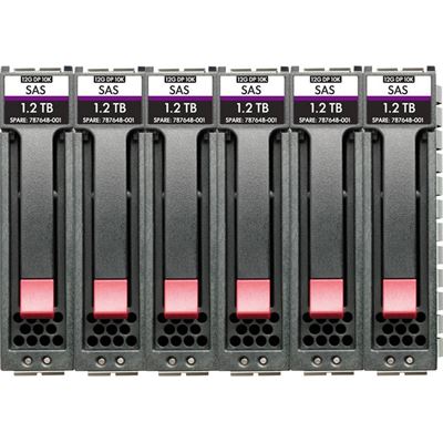 Hewlett Packard Enterprise HPE MSA 10.8T SAS 10K SFF M2 6pk HDD Bdl Hewlett Packard Enterprise — view 2