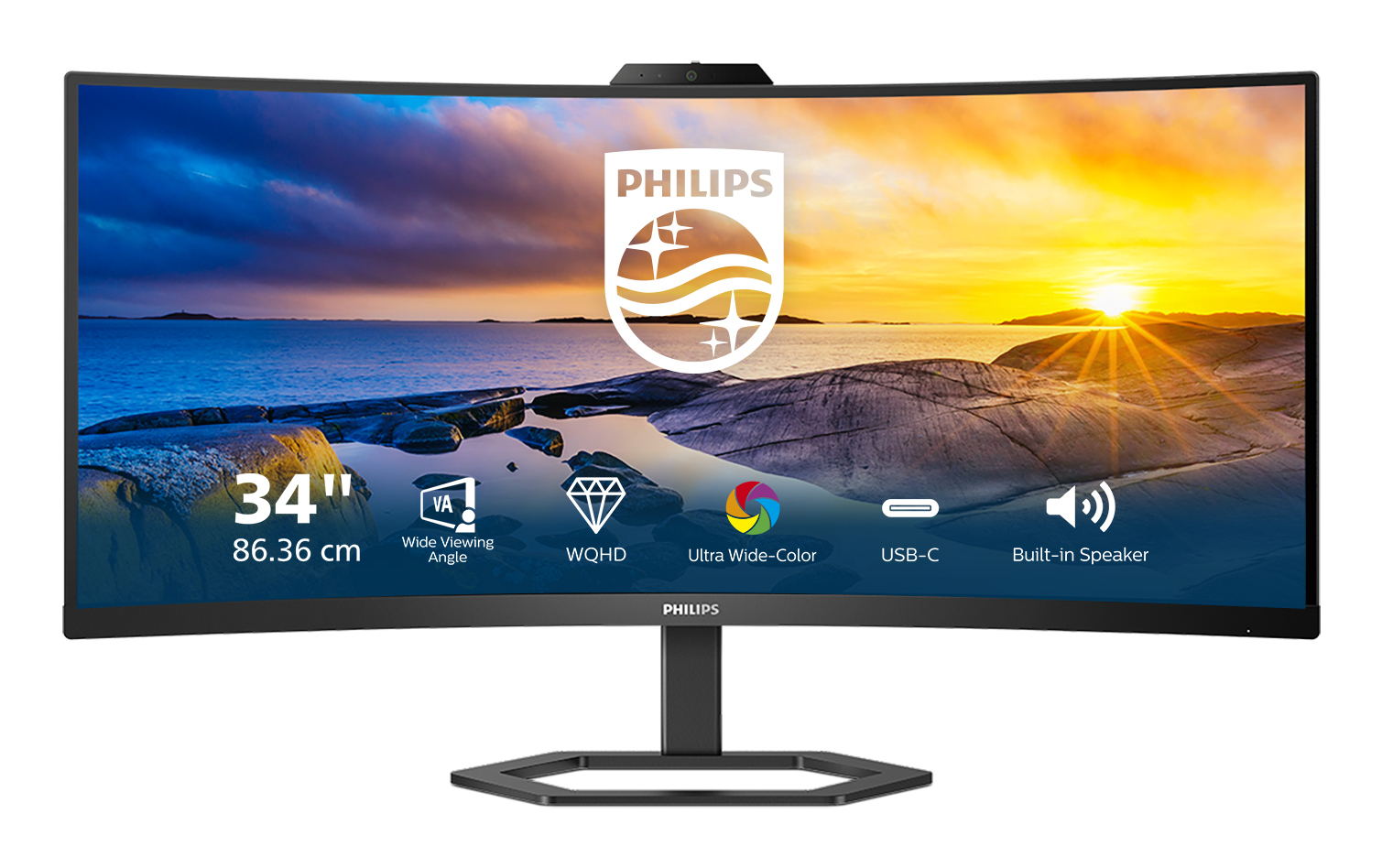 PHILIPS 34E1C5600HE WQHD CURVED USB-C VA W-LED PHILIPS — view 2