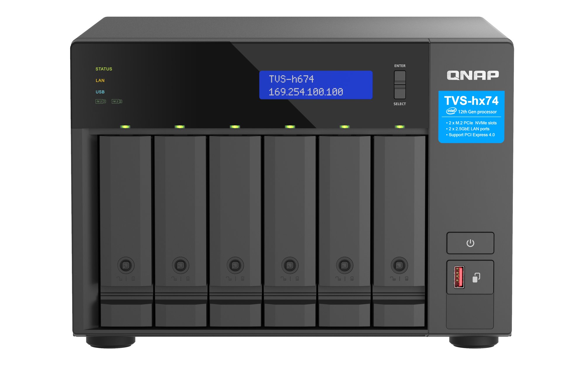 QNAP 6-bay QuTS hero i3/16GB NAS QNAP — view 2