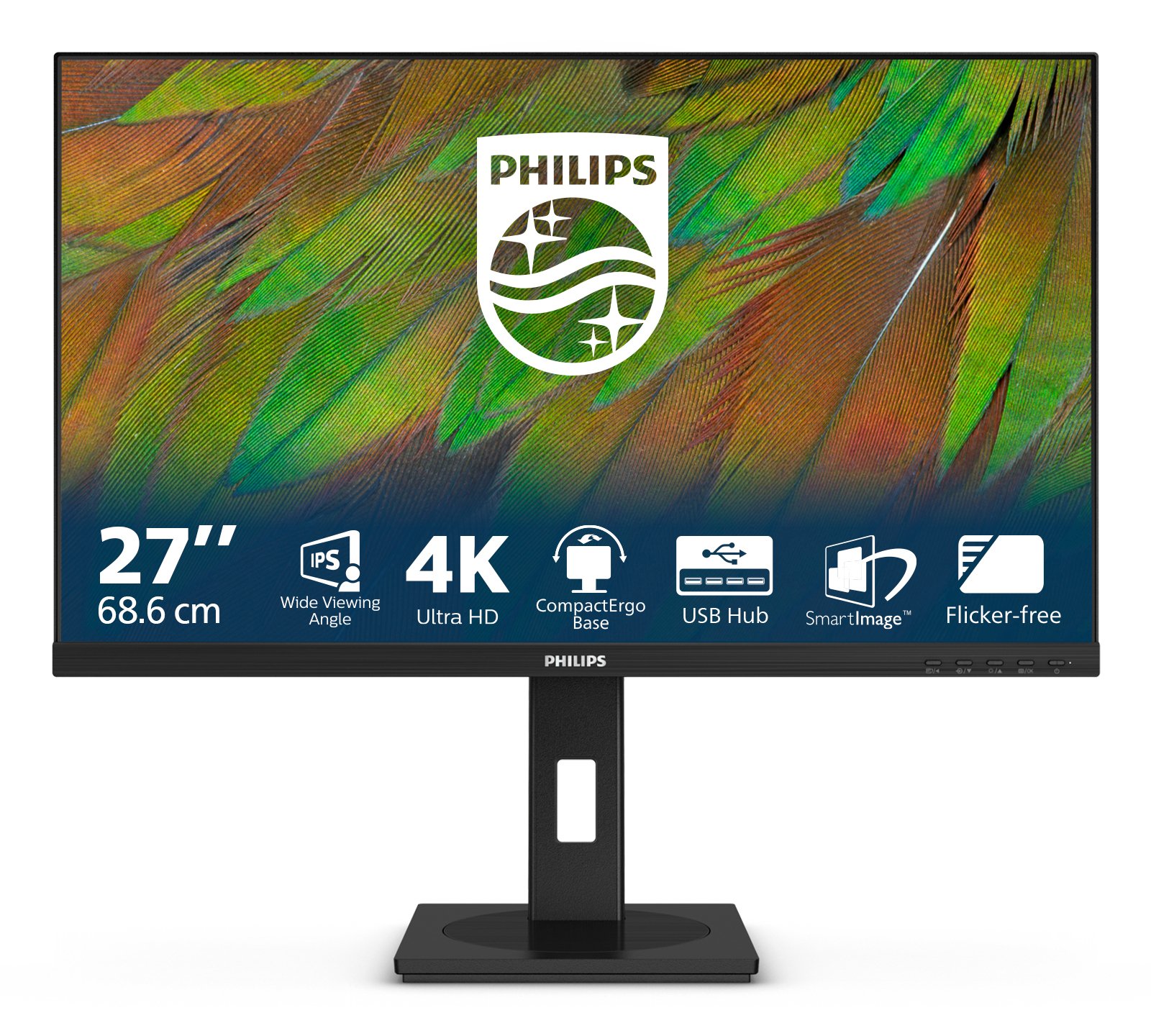 PHILIPS 27in 4K UHD LCD DP+HDMI buit in spker PHILIPS — view 2