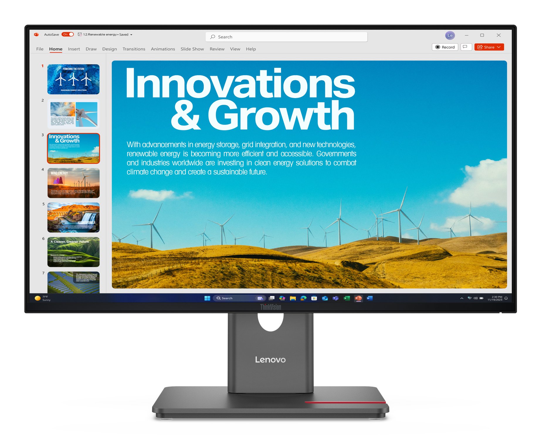 LENOVO P24QD-40 23.8IN QHD (HDMI+DP+USB-C) 3YR LENOVO — view 2