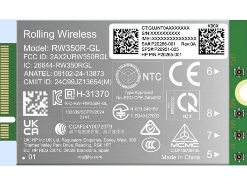 4G LTE-AP (Cat 19) WWAN HP — view 2