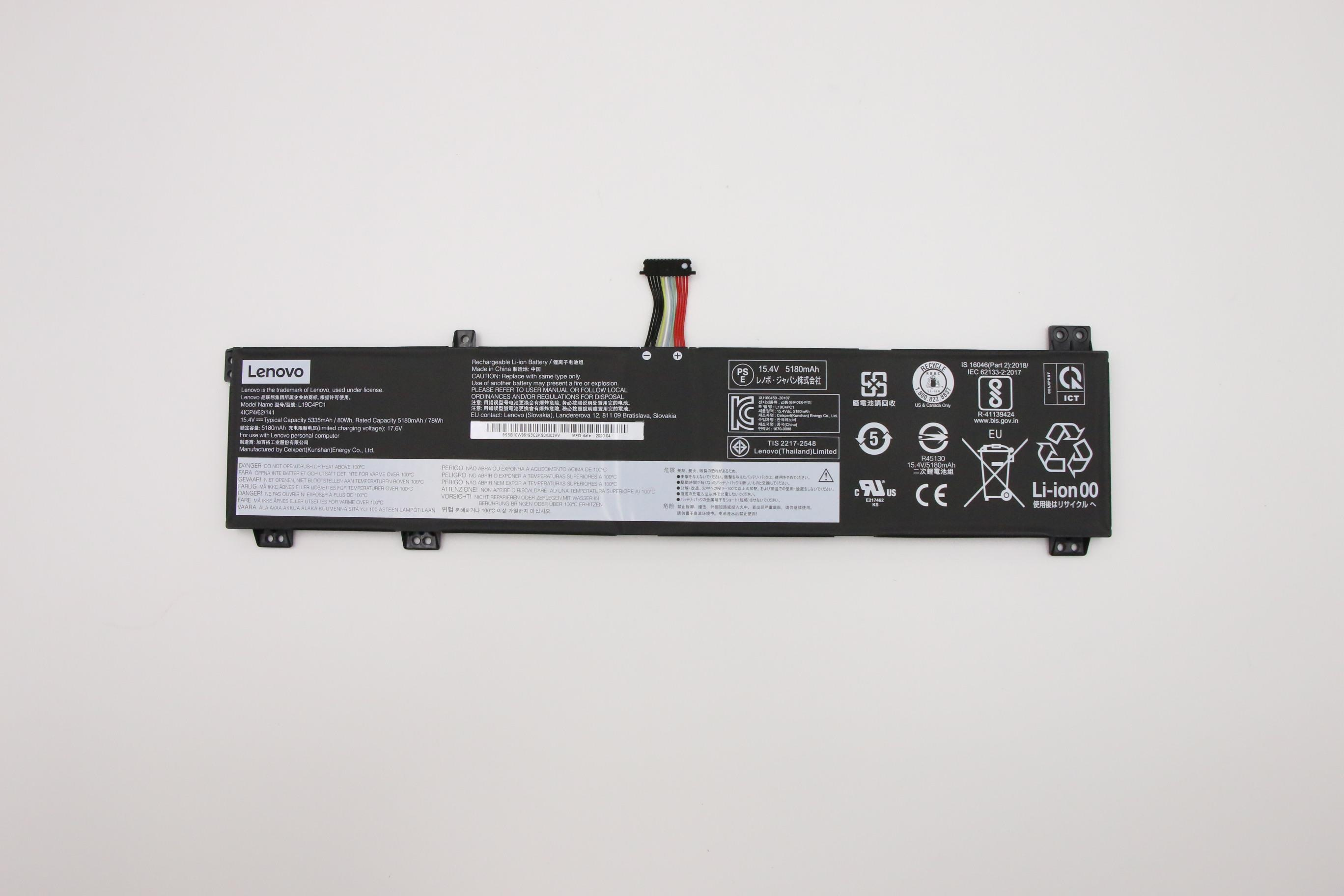 Lenovo 4 Cell Battery, 80Wh, 15.36V, Li-ion, L19M4PC1 thumbnail 2