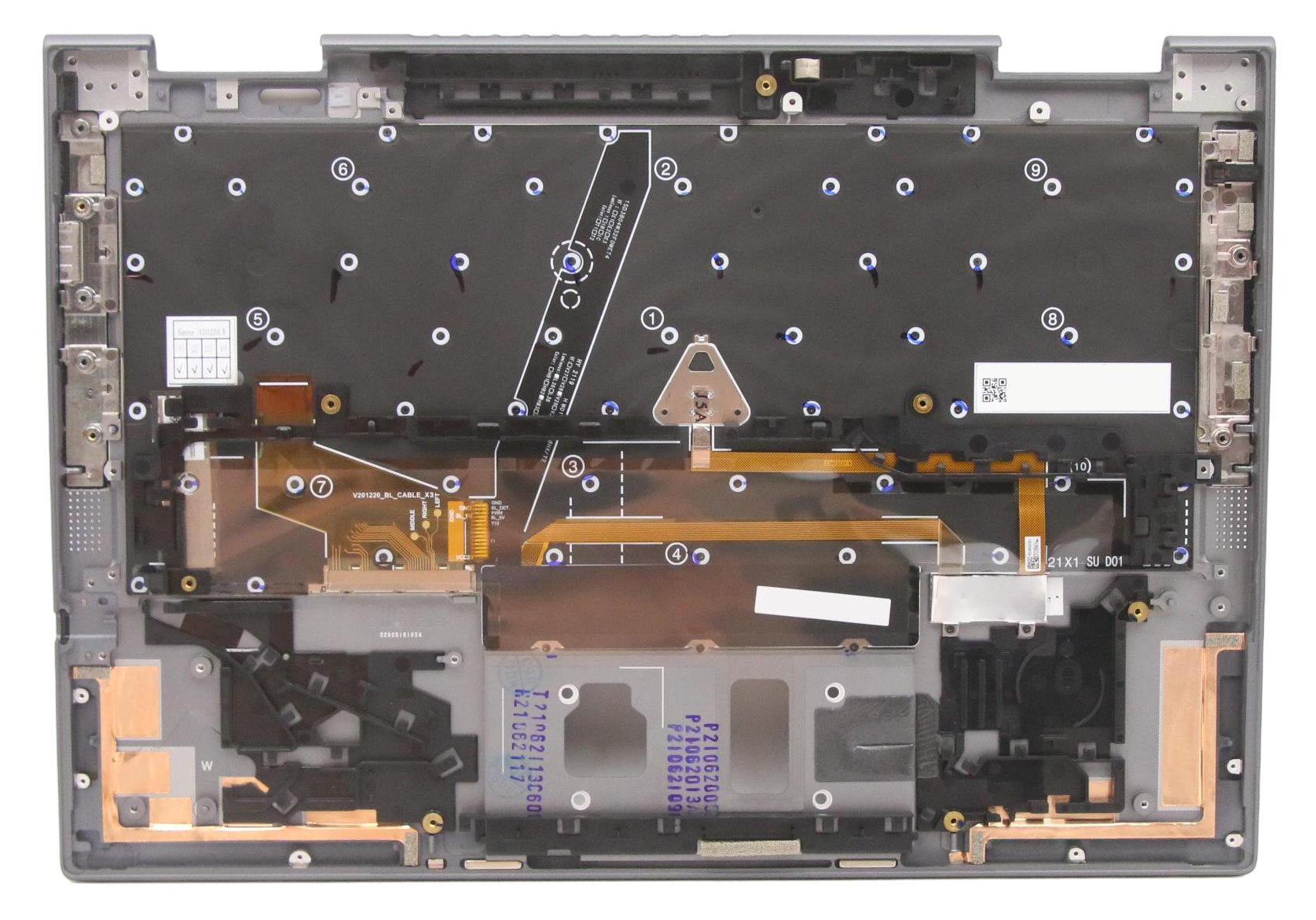 Jaguar-1 FRU GRP KBD Bezel ASM WLAN Gray (Chicony) US English (color: Storm Gray, material: Aluminum) thumbnail 1