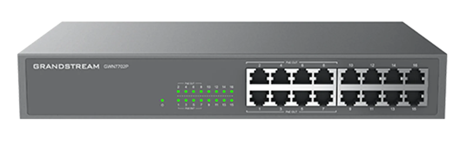 GWN7702P Unmanaged Network Switch 16-Port 8-PoE Grandstream Networks — view 2