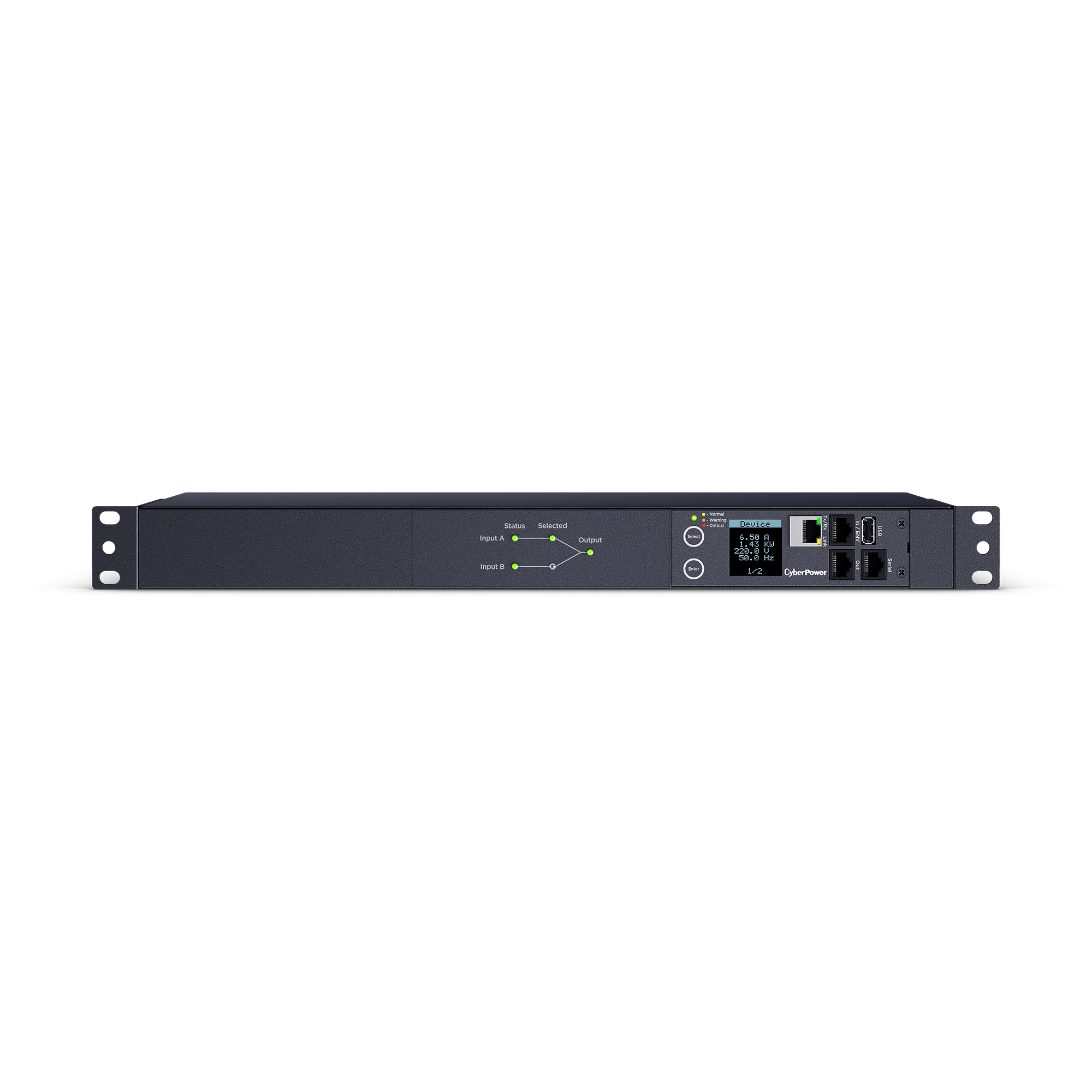 Switched Automatic Transfer Switch 1U 10Amp input/output CyberPower Systems — view 2