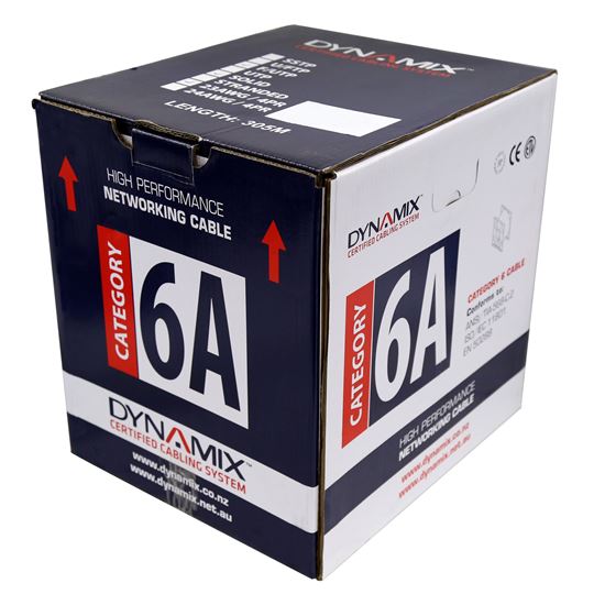 DYNAMIX 305m Cat6A Black 10G UTP Solid Cable, 23AWGx4P, 500MHz Dynamix — view 2