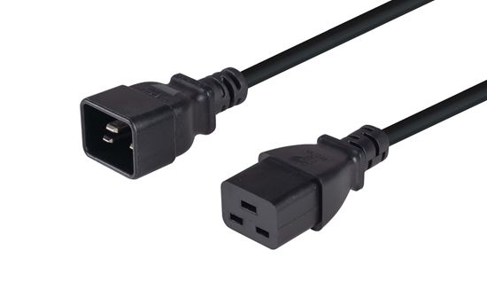 DYNAMIX 0.5M IEC 16A Power Extension Cord. (C20 Plug to C19 Dynamix — view 2