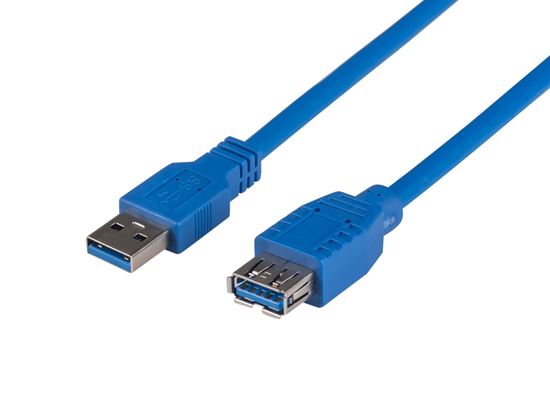 DYNAMIX 1m USB 3.0 USB-A Male to Female Extension Cable. Colour Blue Dynamix — view 2