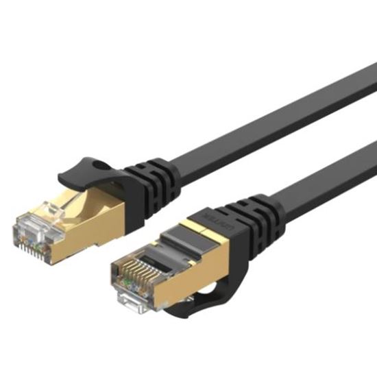 UNITEK 10m CAT 7 Black Flat SSTP 32AWG Patch Lead in PVC Jacket. Unitek — view 2