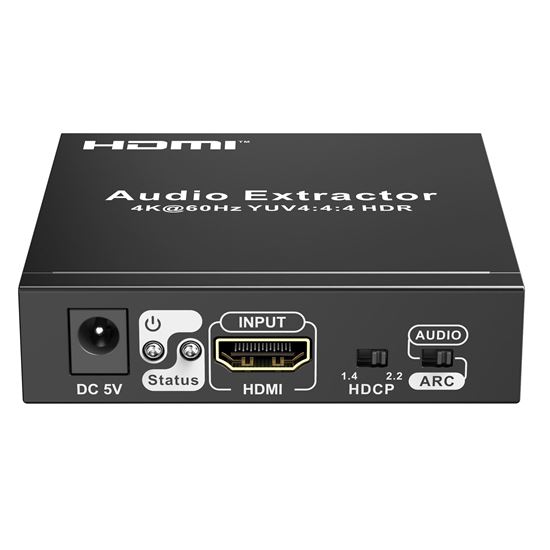 LENKENG HDMI Audio Extractor. 1x HDMI In. 1x HDMI Out. 3x Audio Out. Lenkeng — view 2