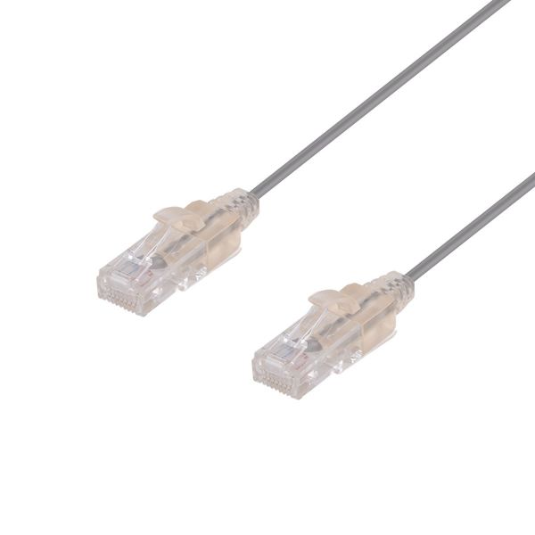 0.5m Cat6A 10G Grey UTP LSZH Patch Lead 30AWG 802.3af Unshielded Plug. Dynamix — view 2