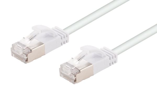 0.75m Cat6A S/FTP White 10G LSZH Patch Lead 34AWG 802.3af Shielded Plug. Dynamix — view 2