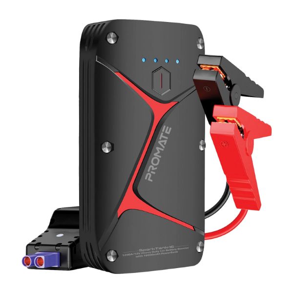 12V IP67 Car Jump Starter W/ Built-In 16000mAh Powerbank 80lm LED Flashlight Promate — view 2
