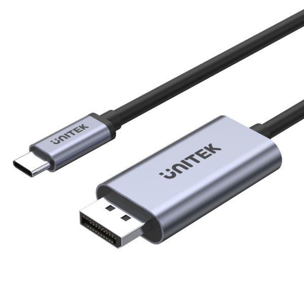 2m 4K USB-C To DisplayPort 1.2 Cable In Aluminium Housing Upto 4K@60Hz. Plug & Play. thumbnail 2