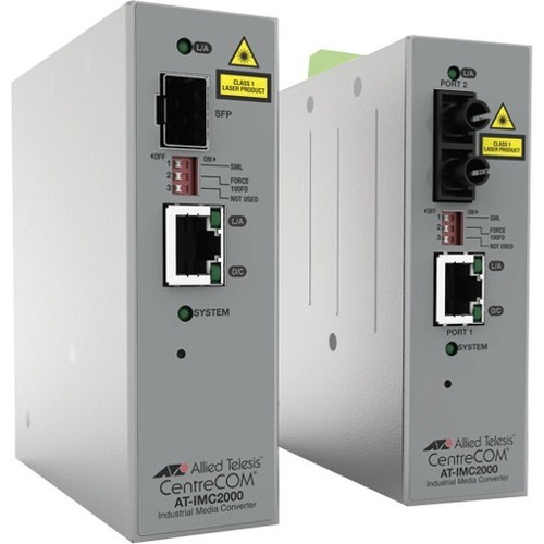 AT-IMC2000TP/SC-980 TAA- 10/100/1000T POE+ to 1000SX/SC Industrial Temp Gigabit Media Converter Allied Telesis — view 2