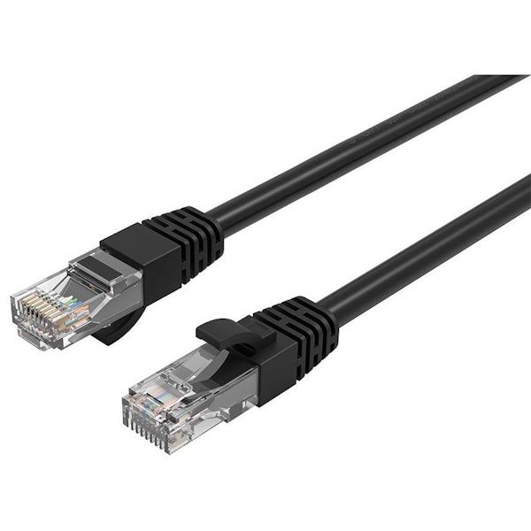 Cat6 Ethernet Cable 1m - Black# Cruxtec — view 2