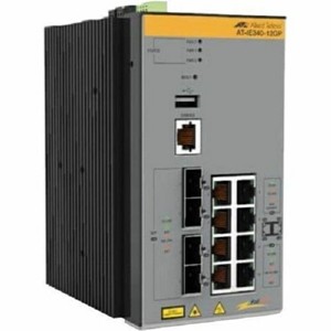 AT-IE340-12GP/C-980 8x 10/100/1000T- 4x 100/1000X SFP- Industrial Ethernet- Layer 3 Switch- PoE+ Support- Conformal Coating (TAA compliant) Allied Telesis — view 2