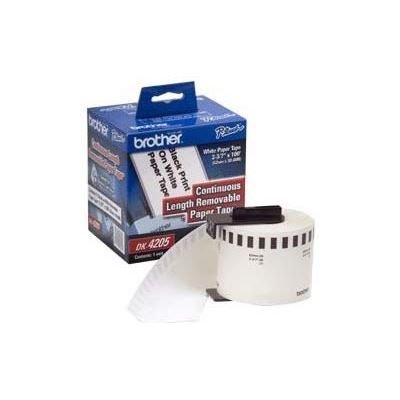 Brother DK44205 Continuous Paper Roll (Blk Print on Wht) 62mm x 30.48m Brother — view 2