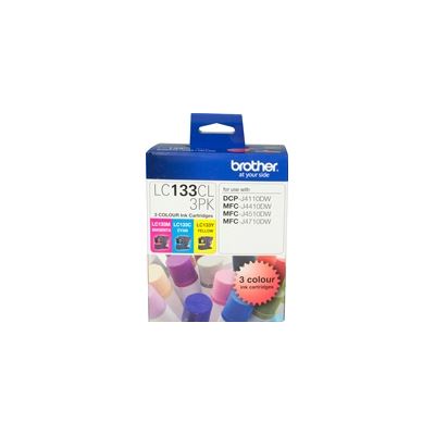 Brother LC133CL3PK CMY Colour Ink Cartridges (Triple Pack) Brother — view 2