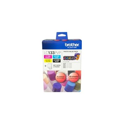 Brother LC133PVP Combo Pack with 40 Sheets of 6x4 Photo Paper Brother — view 2