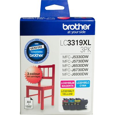 Brother LC3319XL3PK 3 pack CMY High Yield Ink Cartridges Brother — view 2