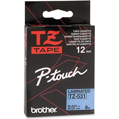Brother TZe-531 12mm x 8m Black on Blue Tape Brother — view 2