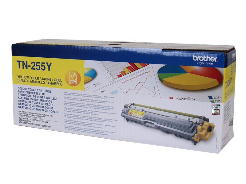 Brother TN-255Y Yellow High Yield Toner Brother — view 2