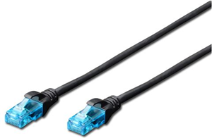 Digitus UTP CAT5e Patch Lead - 0.5M Black thumbnail 2