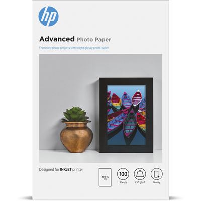 HP Advanced 10x15cm Glossy 250gsm Photo Paper - 100 Sheets HP — view 2