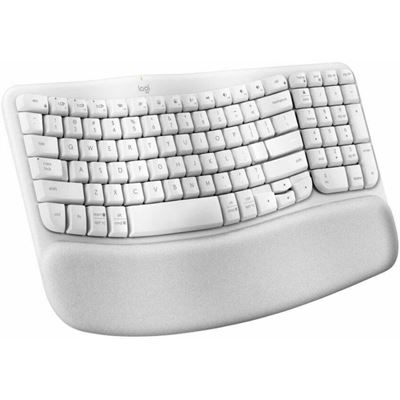Logitech Wave Keys Wireless Ergo Keyboard - White Logitech — view 2