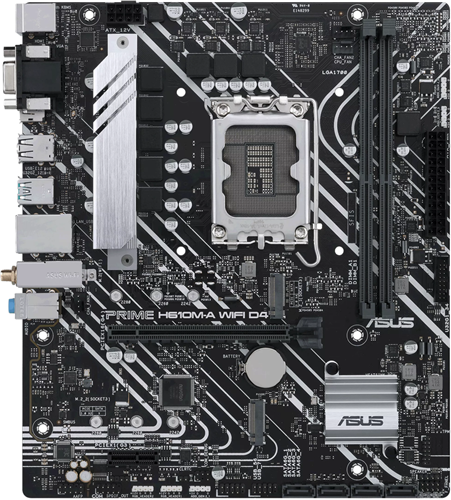 Asus Prime H610M-A WIFI D4 mATX LGA1700 Motherboard ASUS — view 2