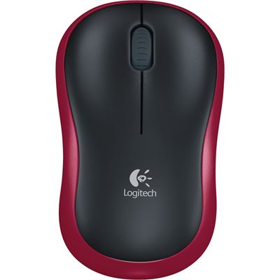Logitech M185 USB Wireless Compact Mouse - Red Logitech — view 1