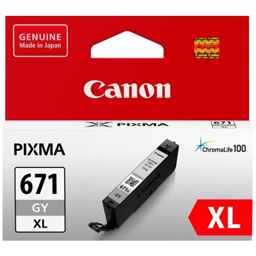Canon CLI671XGY Grey High Yield Ink Cartridge Canon — view 2