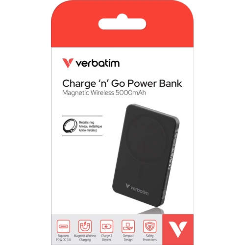 Verbatim Power Bank Magnetic Wireless 5,000mAh Essential - Black Verbatim — view 2