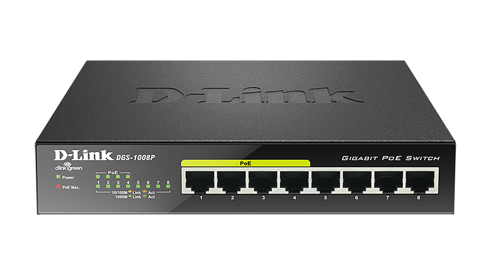 D-LINK DGS-1008P PoE Switch thumbnail 1