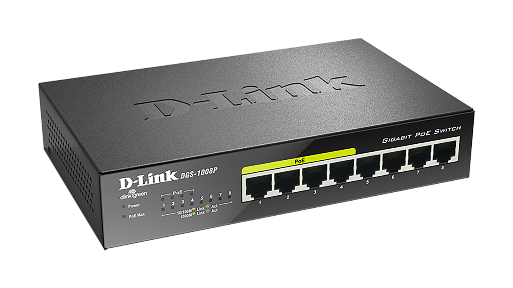 D-LINK DGS-1008P PoE Switch thumbnail 3