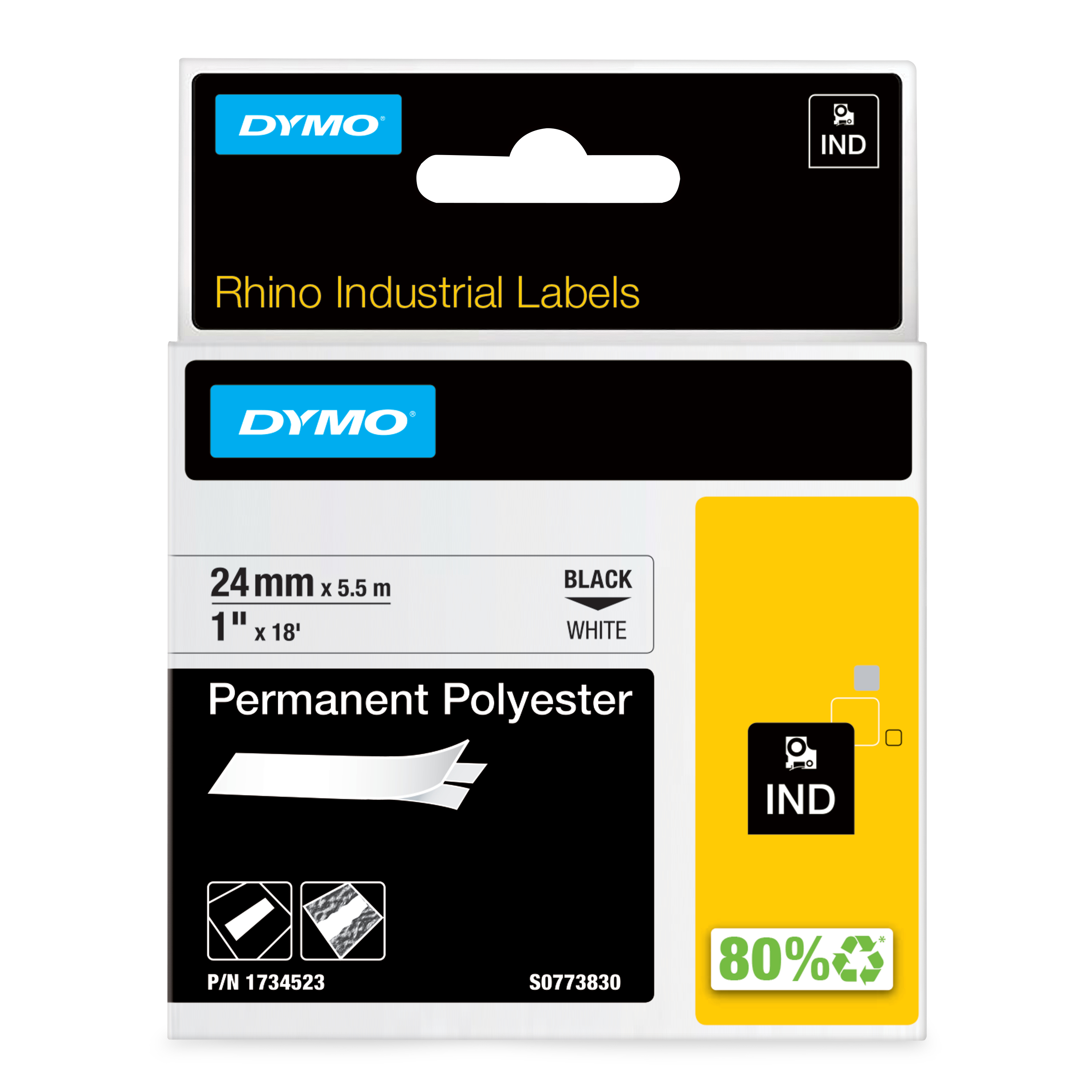 Dymo Rhino 24mm Perm Poly Tape thumbnail 1