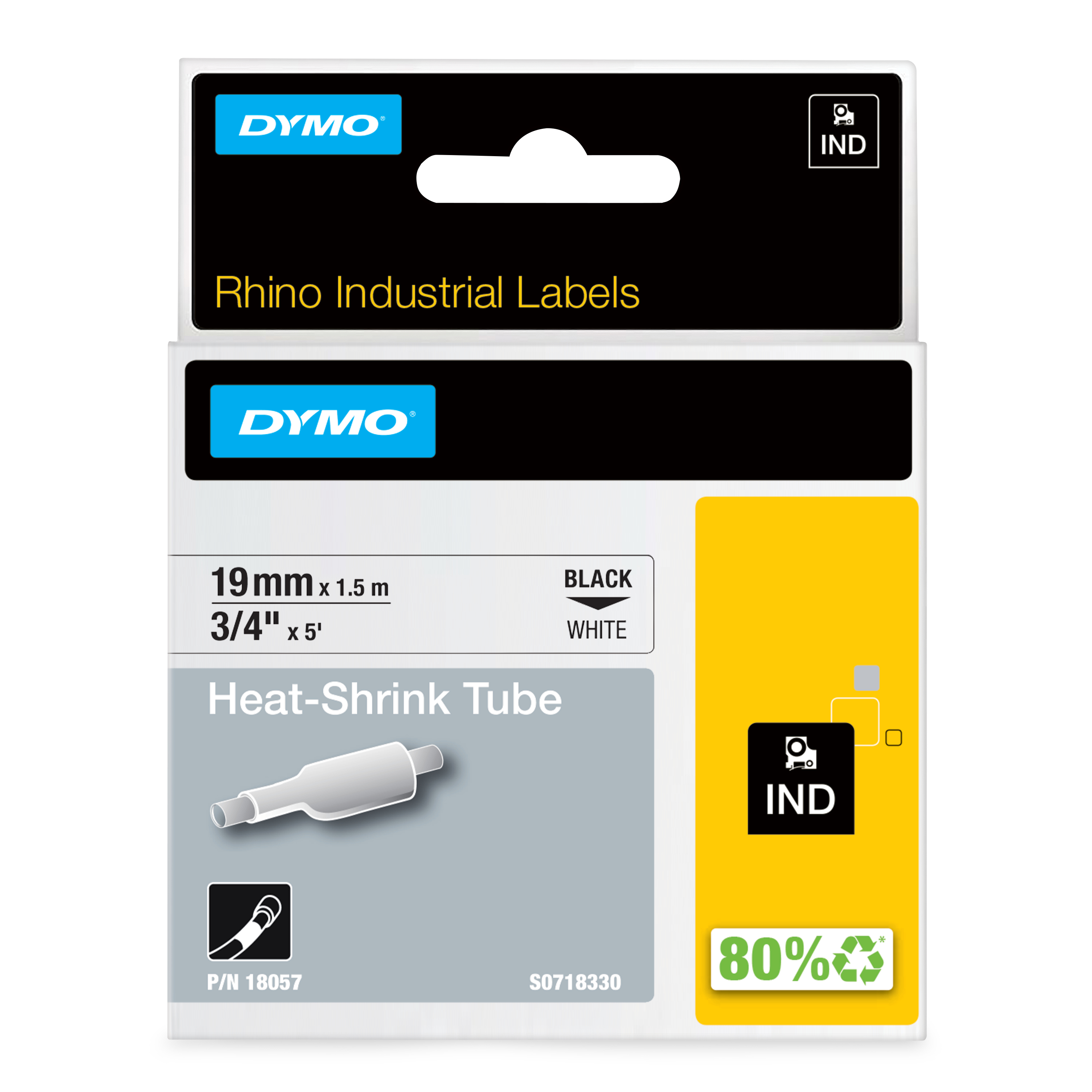 Dymo Rhno Tube Ht Shrk 19mm Wh thumbnail 1