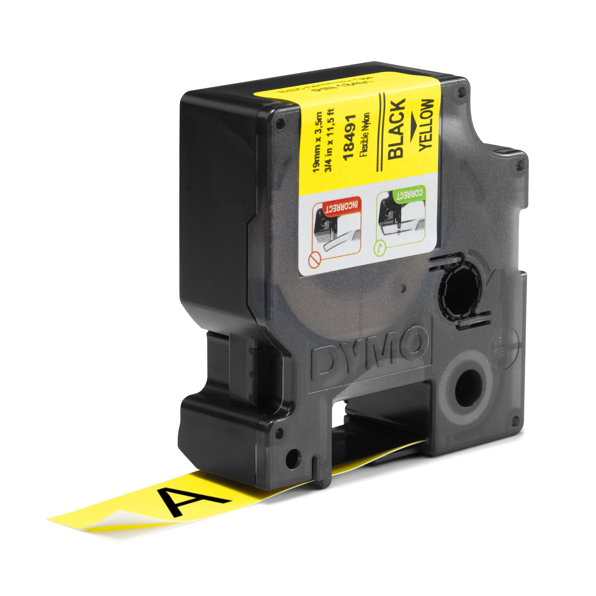 Dymo Rhino Ny Lbl 19mm Blk/Yel thumbnail 3