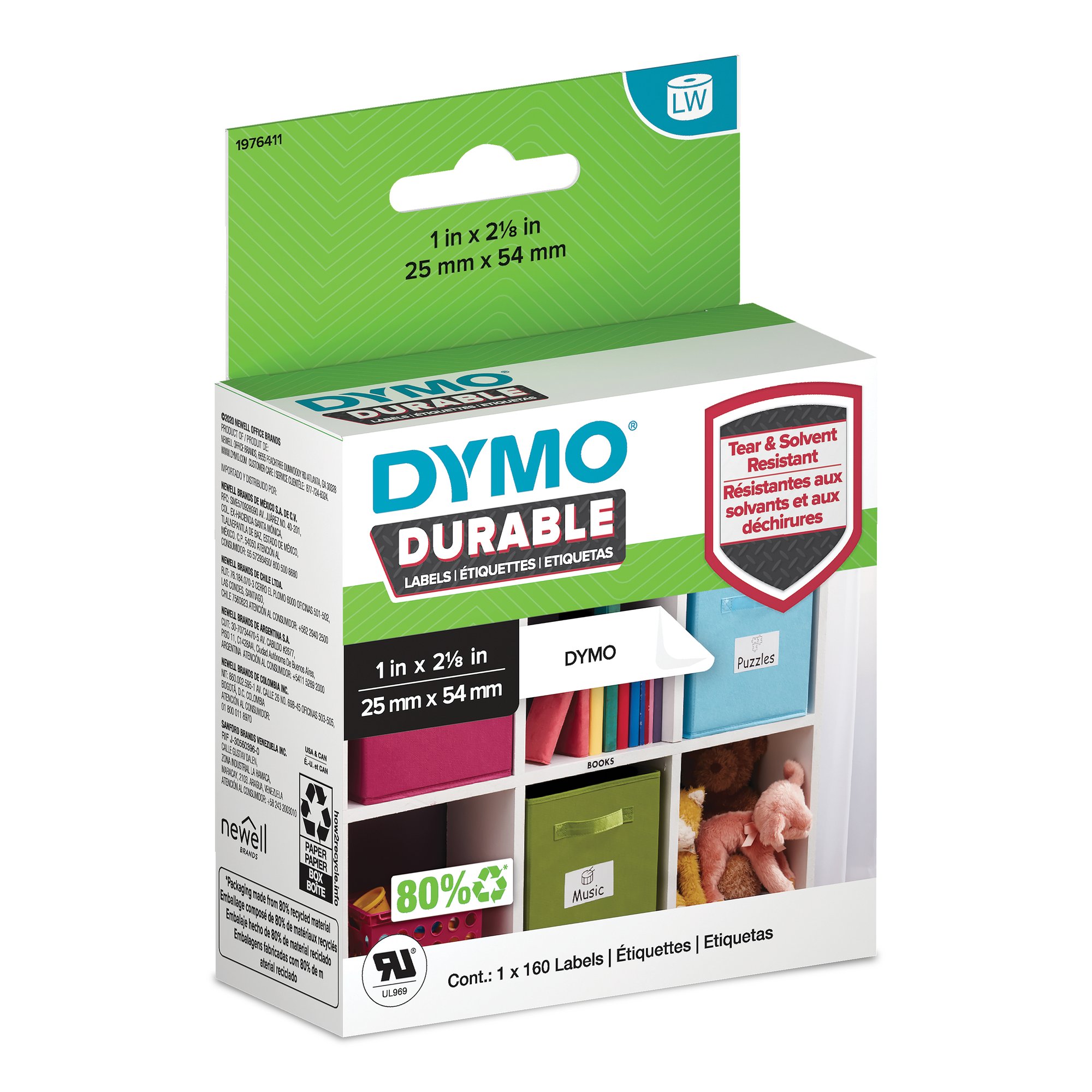 Dymo LW 25mm x 54mm Wht Labels thumbnail 1