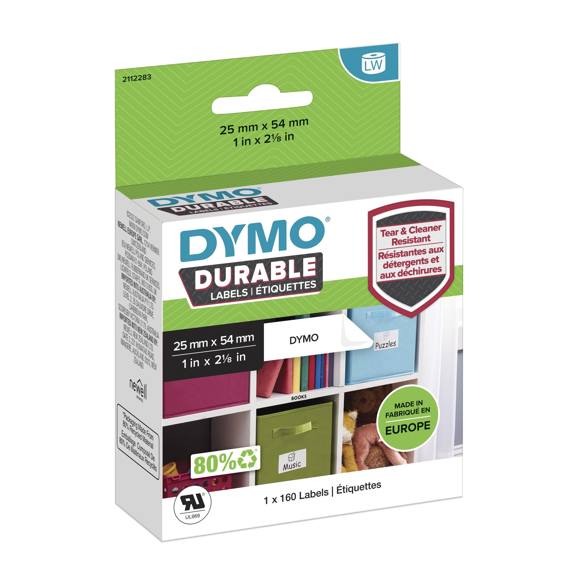 Dymo LW 25mm x 54mm Wht Labels thumbnail 3