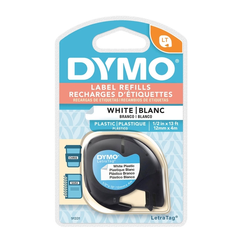 Dymo LT Plastic 12mm x 4m Wht thumbnail 3