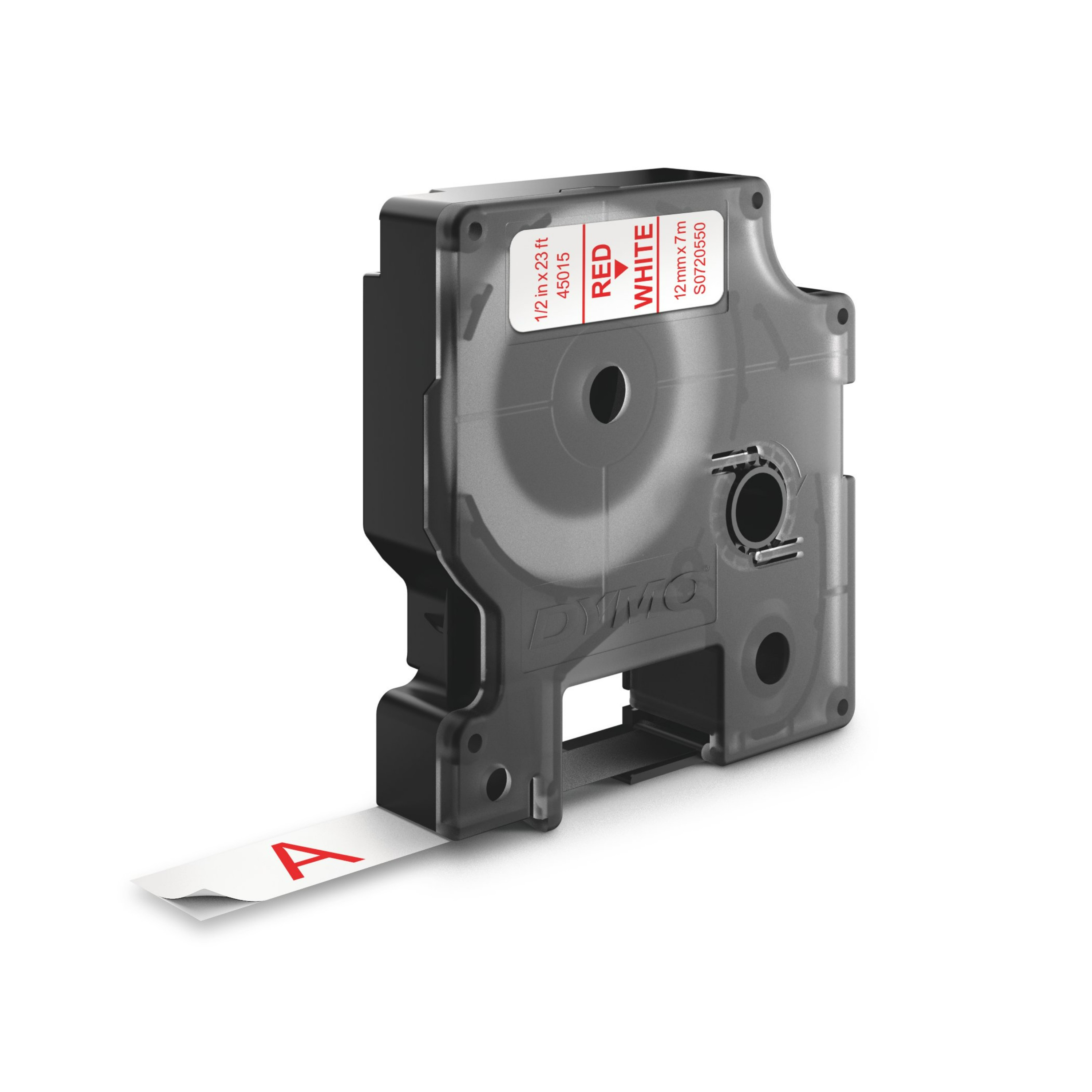 Dymo Red on Wht 12mmx7m Tape thumbnail 3