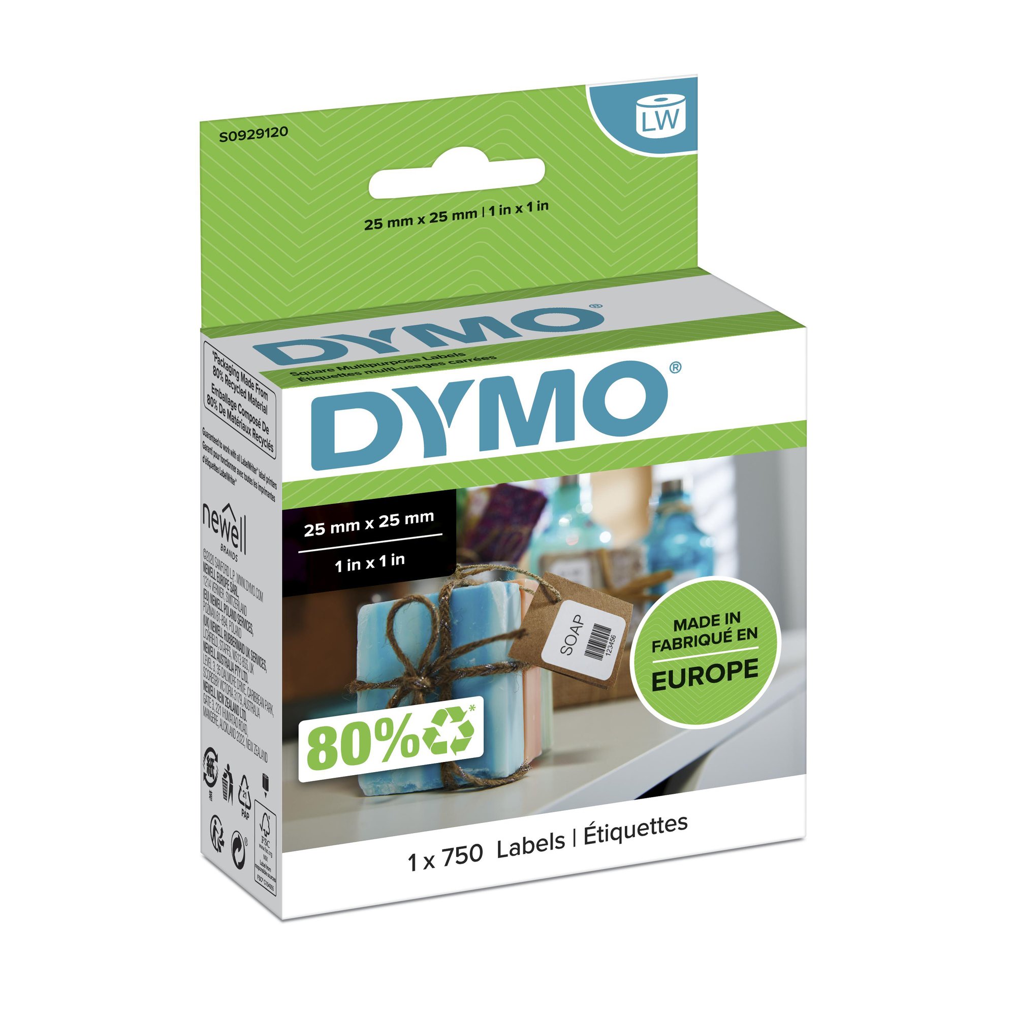 Dymo LW 25mm x 25mm White thumbnail 1