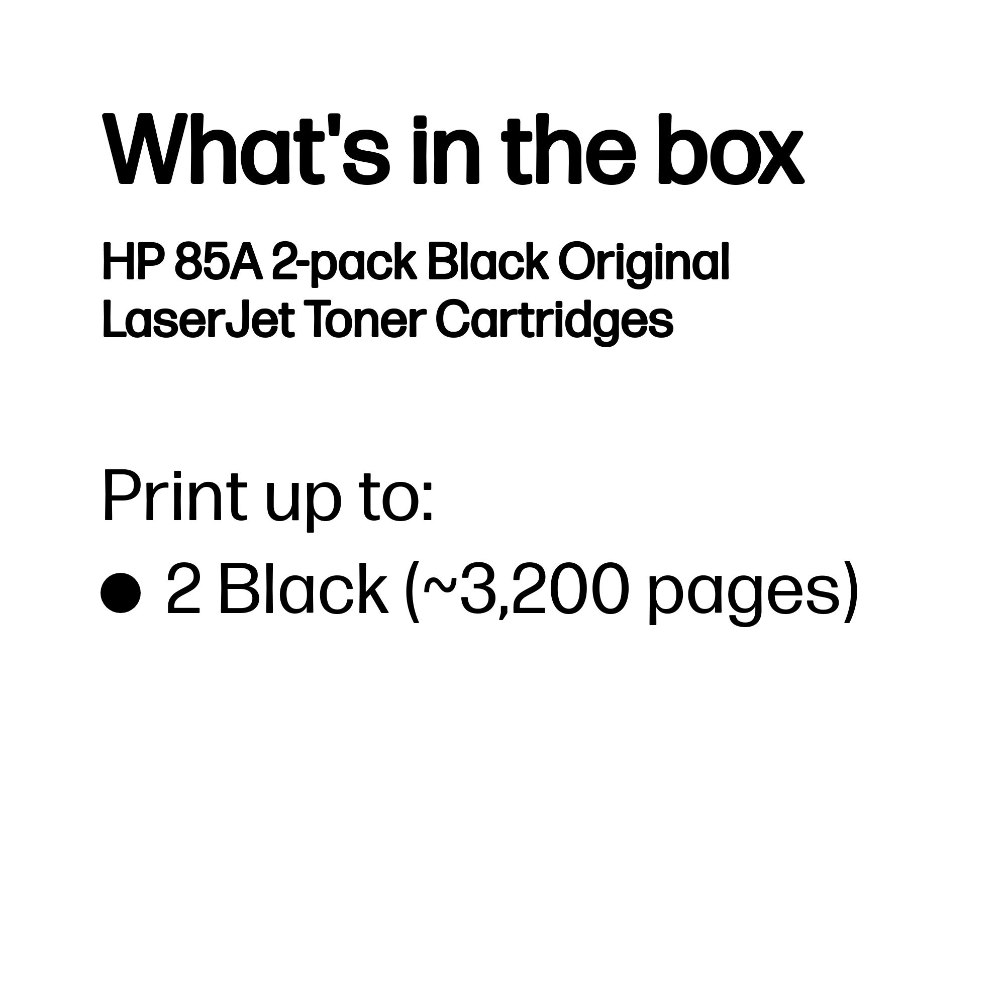 HP 85A Blk Ton Dual Pk CE285AD thumbnail 4