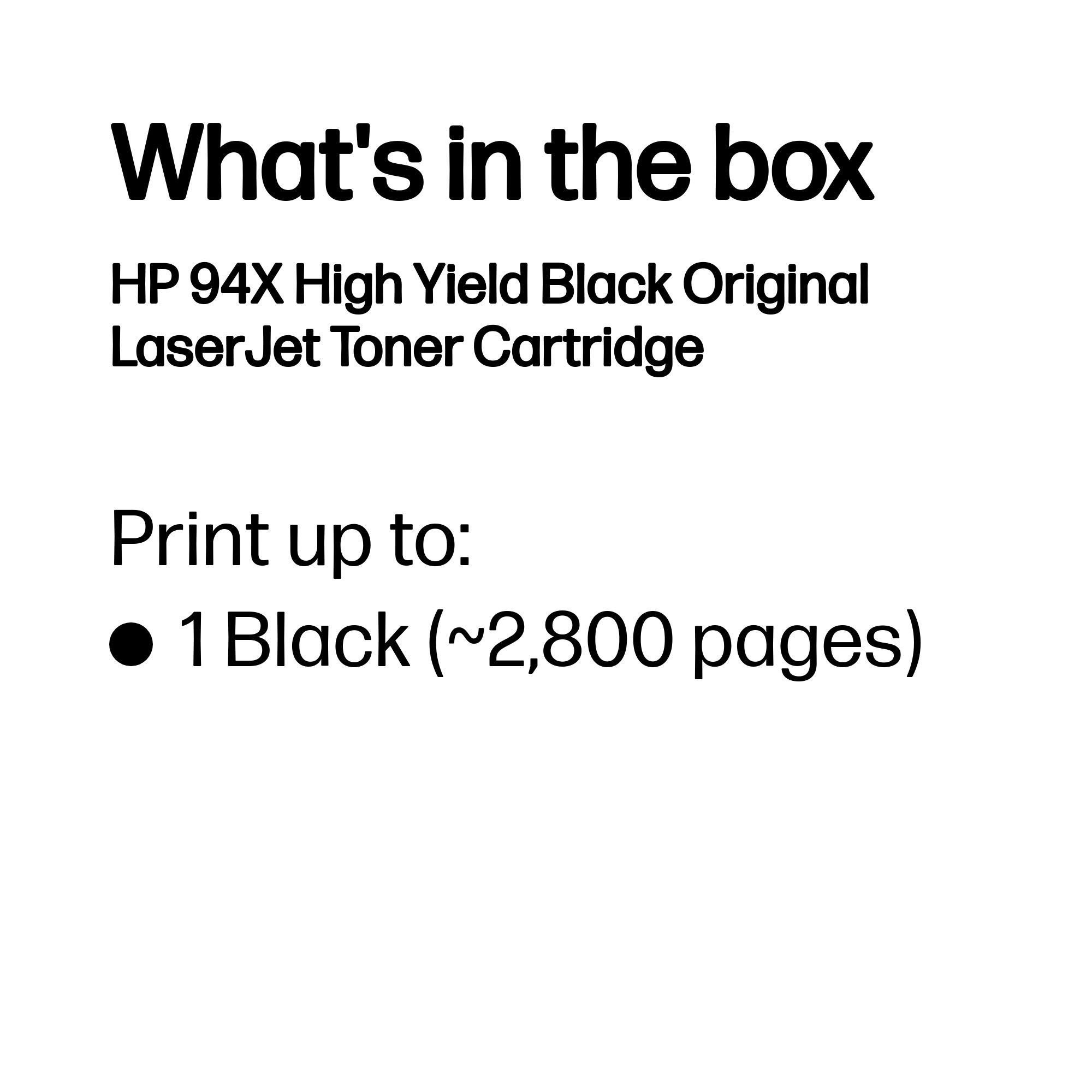 HP 94X Black HY  Toner CF294X thumbnail 4