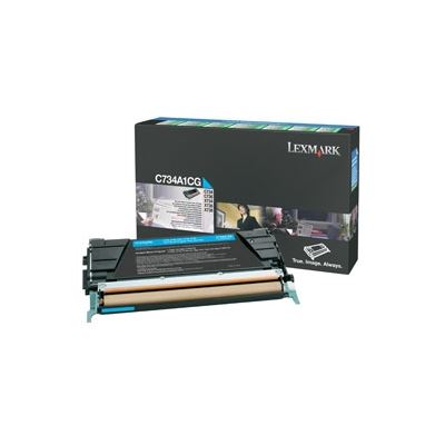 Lexm C734 Cyan Toner Cart Lexmark — view 2