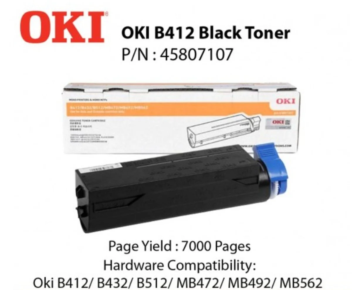 Oki B432 HY Black Ton 45807107 OKI — view 2