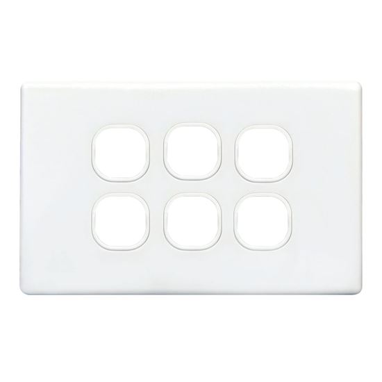TRADESAVE Switch Plate ONLY. 6 Gang Accepts all Tradesave Mechanisms. Tradesave — view 2